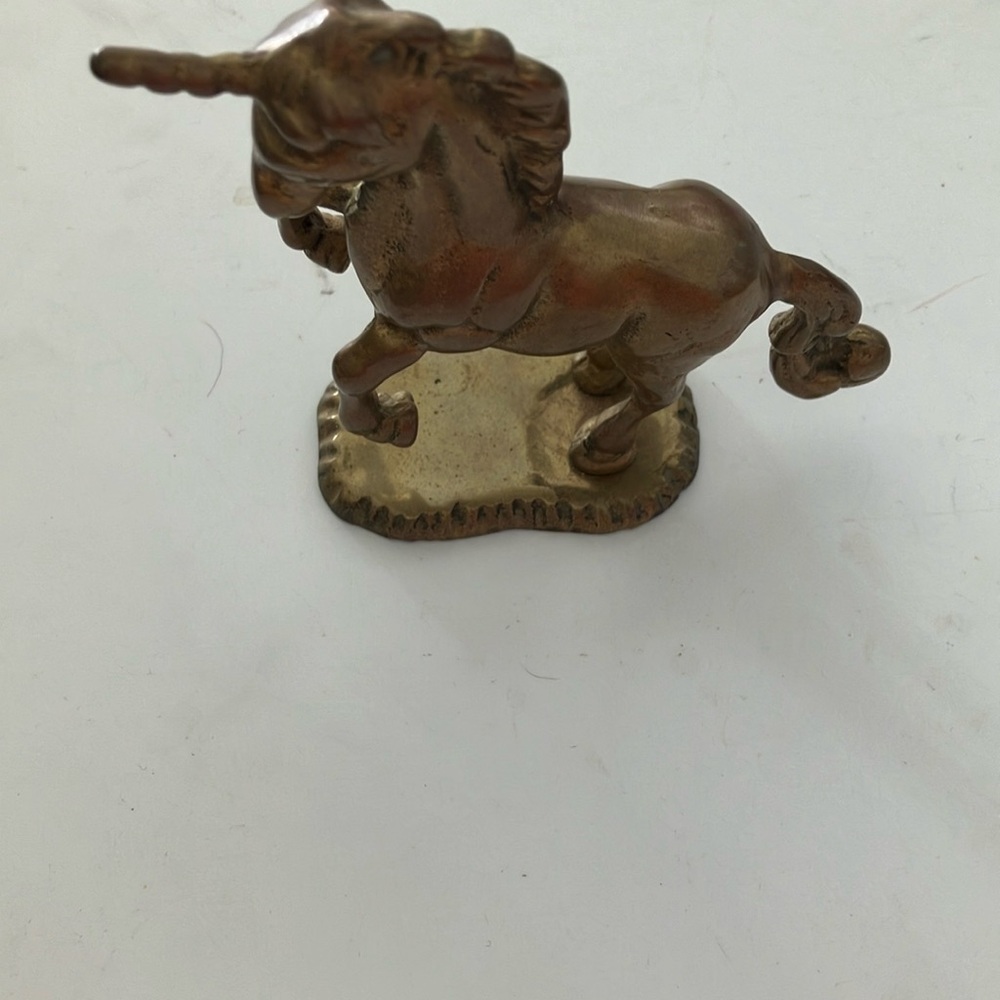 Heavy brass unicorn
